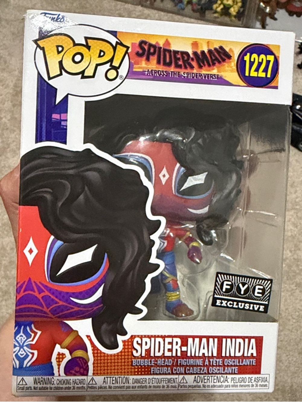 Funko Spider-Man India Pop! Figure — Red, Purple & Black Colors